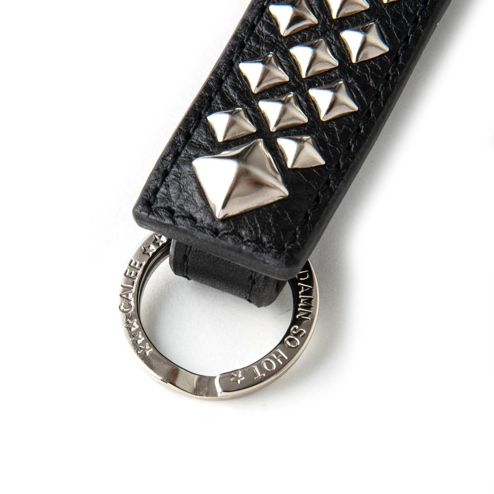 STUDS LEATHER SNAP KEY RING (BLACK) / スタッズ レザー スナップタイプ キーリング