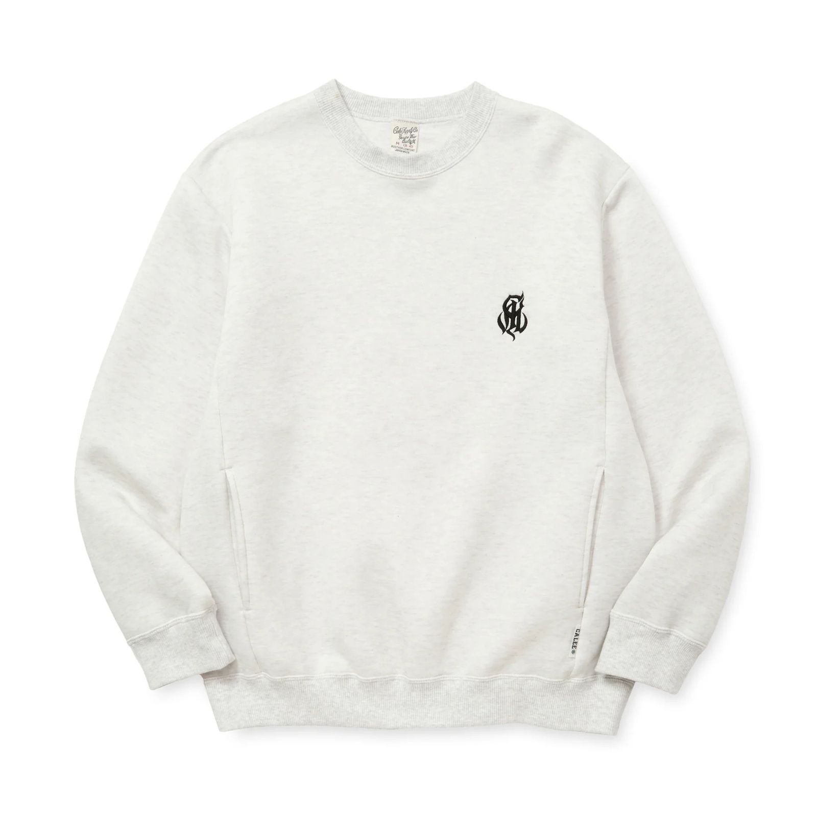 HIGH GAUGE DOUBLE KNIT CREW NECK SW (MIX GRAY)｜ダンボールニットスウェットトレーナー｜CL-25AW019