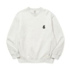 HIGH GAUGE DOUBLE KNIT CREW NECK SW (MIX GRAY)｜ダンボールニットスウェットトレーナー｜CL-25AW019
