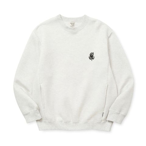 HIGH GAUGE DOUBLE KNIT CREW NECK SW (MIX GRAY)｜ダンボールニットスウェットトレーナー｜CL-25AW019