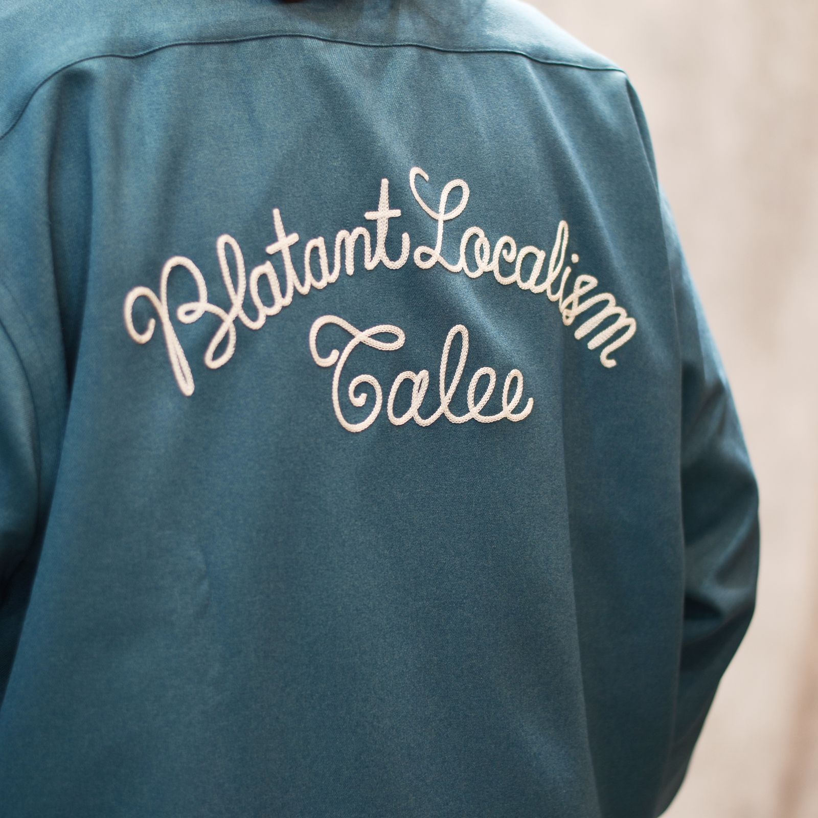 "BLATANT LOCALISM" OPEN COLLAR ROUND L/S SH (TURQUOISE BLUE)｜オープンカラー ラウンド 長袖シャツ｜CL-25AW038