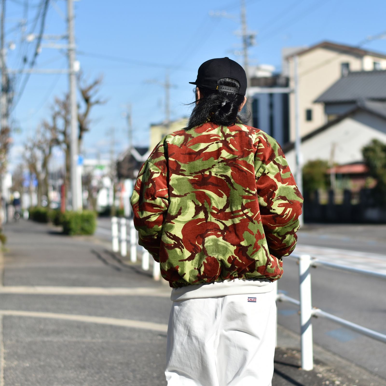British camouflage pattern corduroy harrington jacket (Camo) / ブリティッシュ カモフラージュ コーデュロイ ハリントン ジャケット