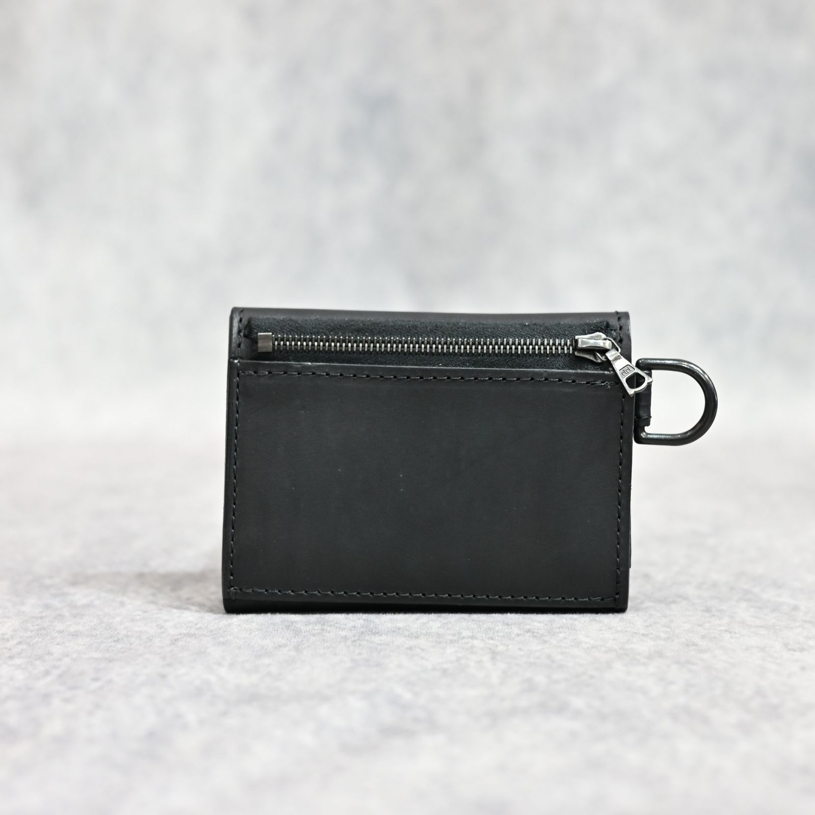 GUIDI カーフ 三つ折りウォレット （BLACK）｜345-38