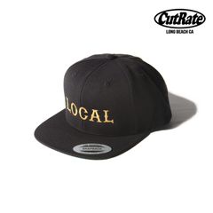 CLASSIC LOCAL LOGO EMBORIDERY CAP (BLACK × YELLOW) / ロゴ刺繍 ベースボールキャップ