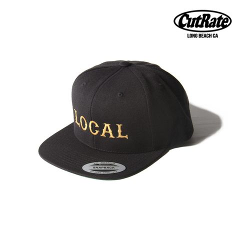CLASSIC LOCAL LOGO EMBORIDERY CAP (BLACK × YELLOW) / ロゴ刺繍 ベースボールキャップ