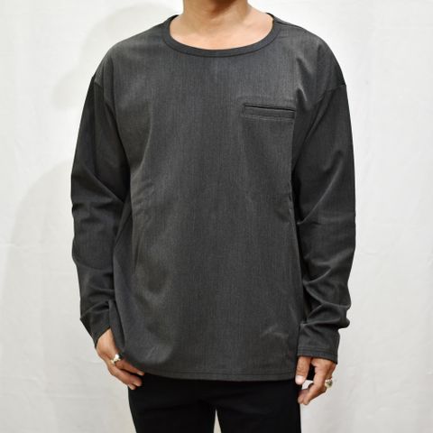 ポリエステルレーヨンアクリル ストレッチ ポケットカットソー （GRAY）