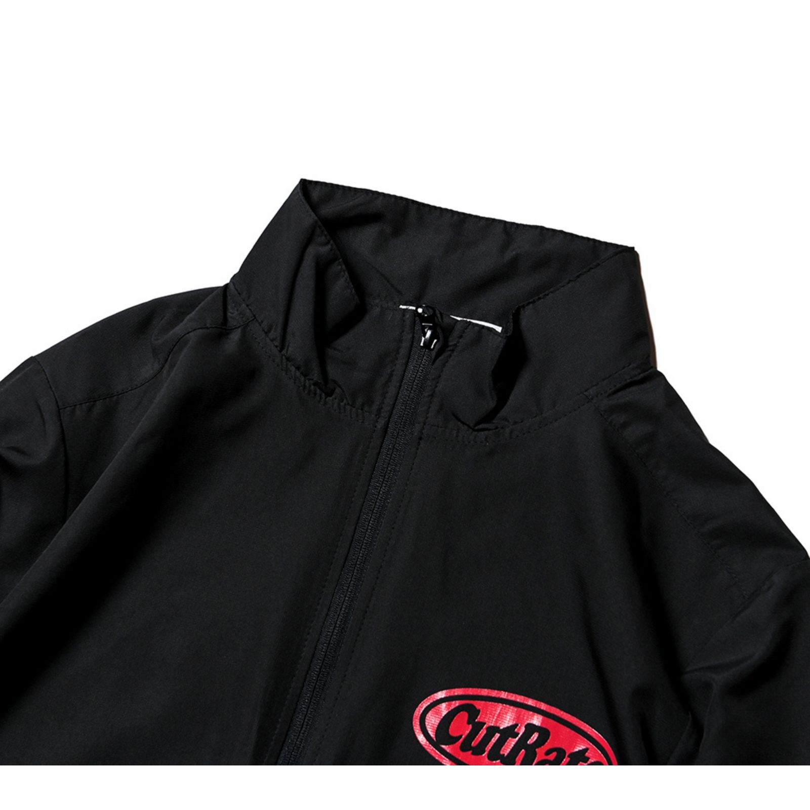 CUTRATE LOGO RIPSTOP STAND STAFF JACKET (BLACK×RED) / リップストップ スタンドジャケット