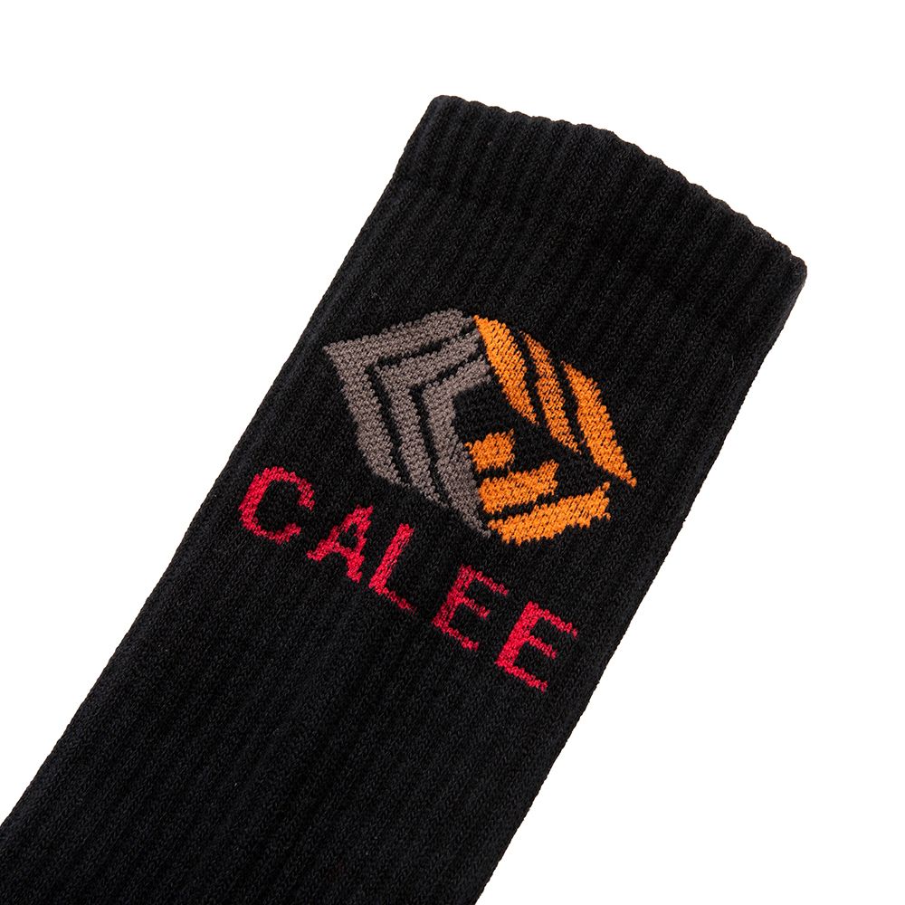 CALEE LOGO PILE SOCKS (BLACK)