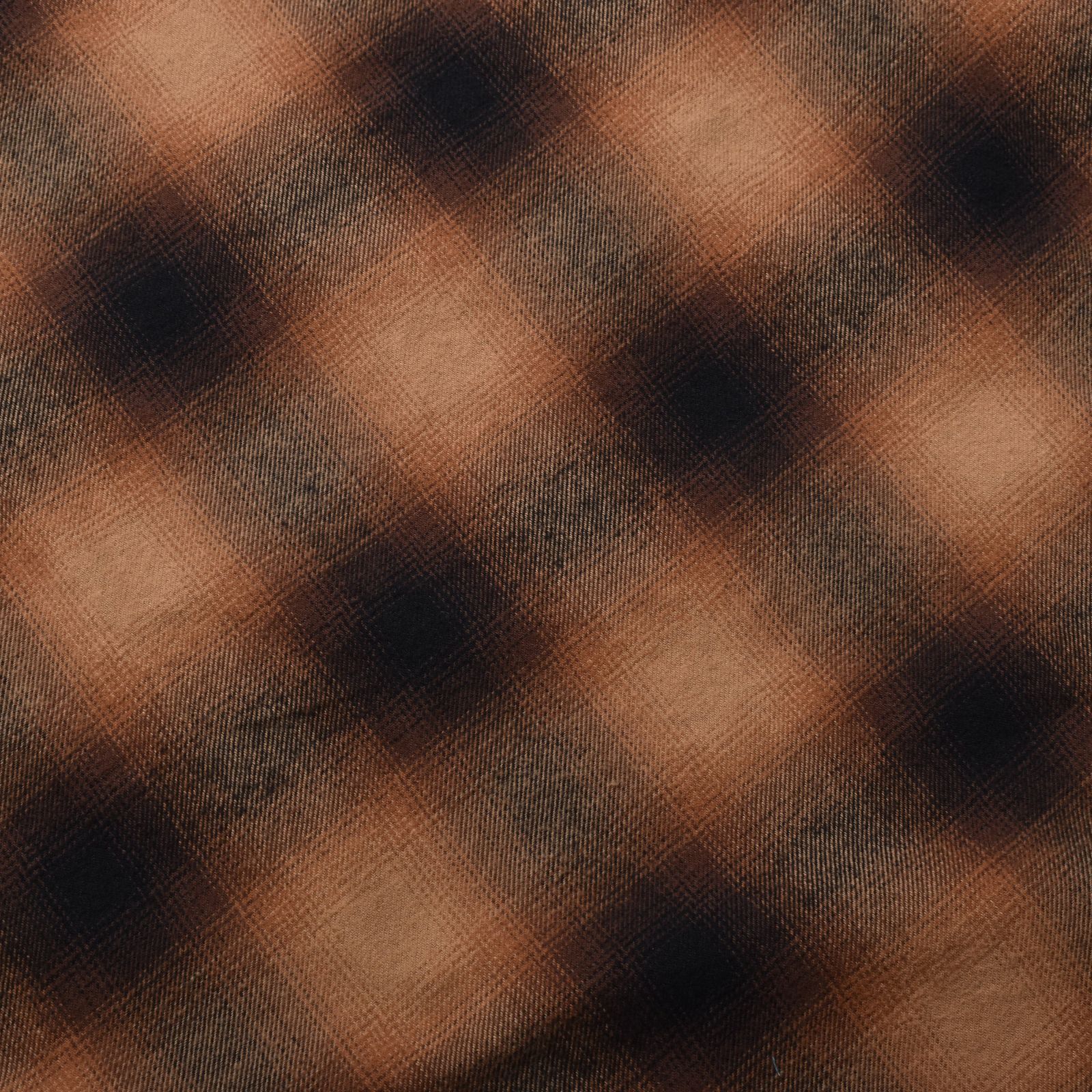 C.Flannel Ombre Open Collar SH （BRT）｜コットンフランネル オンブレーチェック オープンカラーシャツ｜2509-5004