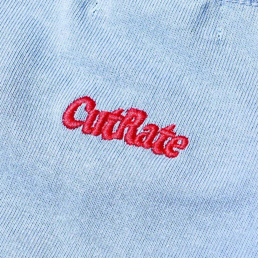 CUTRATE CLASSIC LOCAL LOGO HEAVY WEIGHT DROPSHOULDER S/S -T-SHIRT (ACID BLUE)