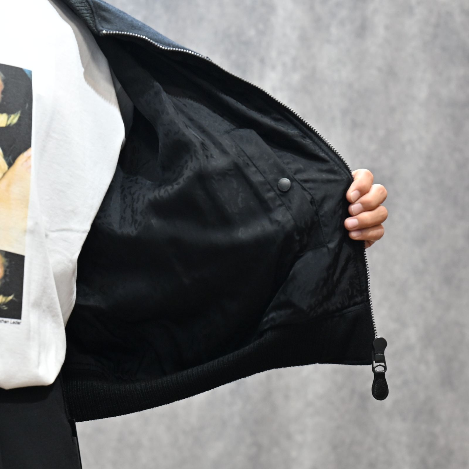 Wool Meiton Bomber JKT （BLK）｜ウールメルトン ボンバージャケット フライトジャケット｜2511-9001