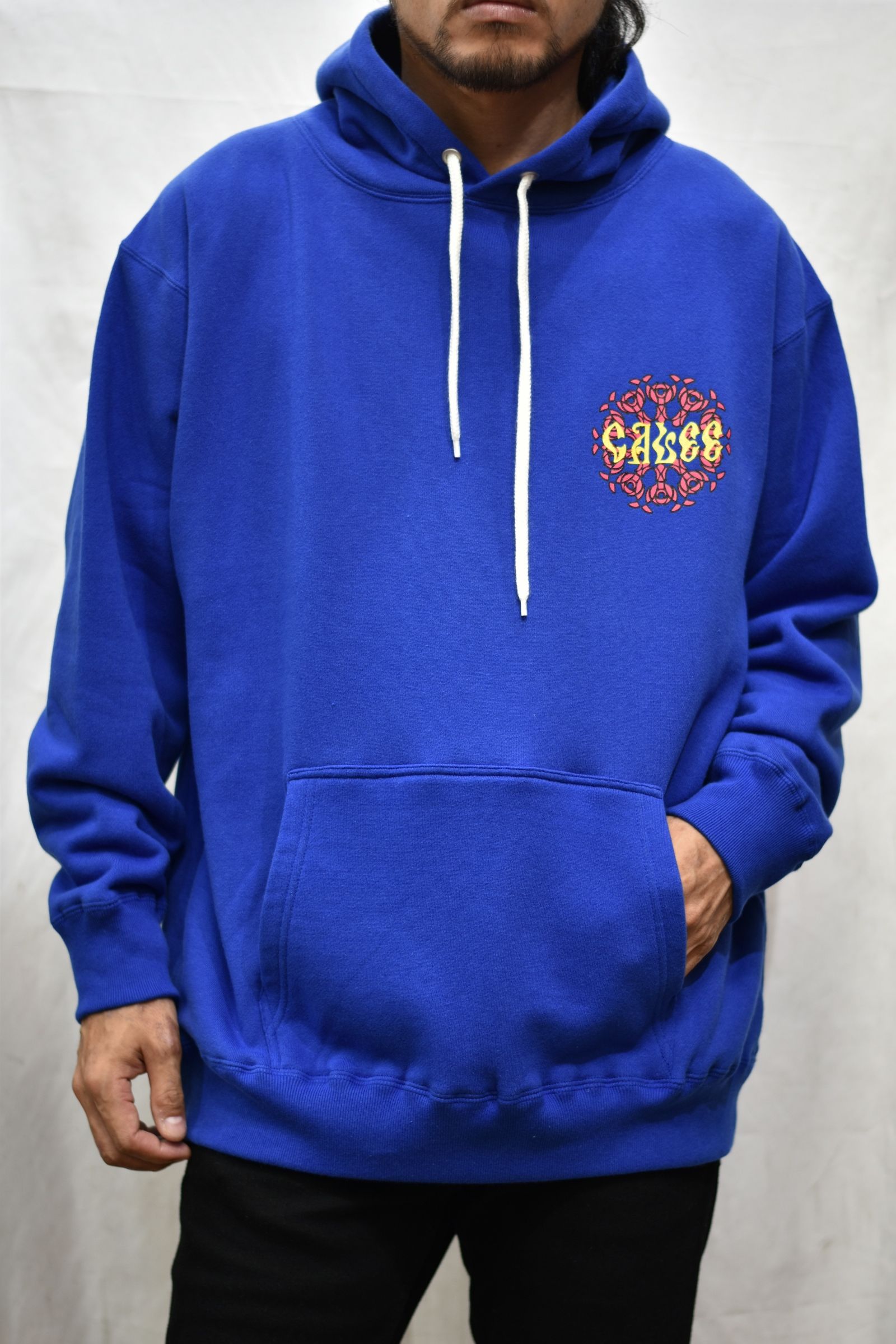 CALEE - PROVOCATION FOR WORLD PULLOVER PARKA (BLUE) | chord