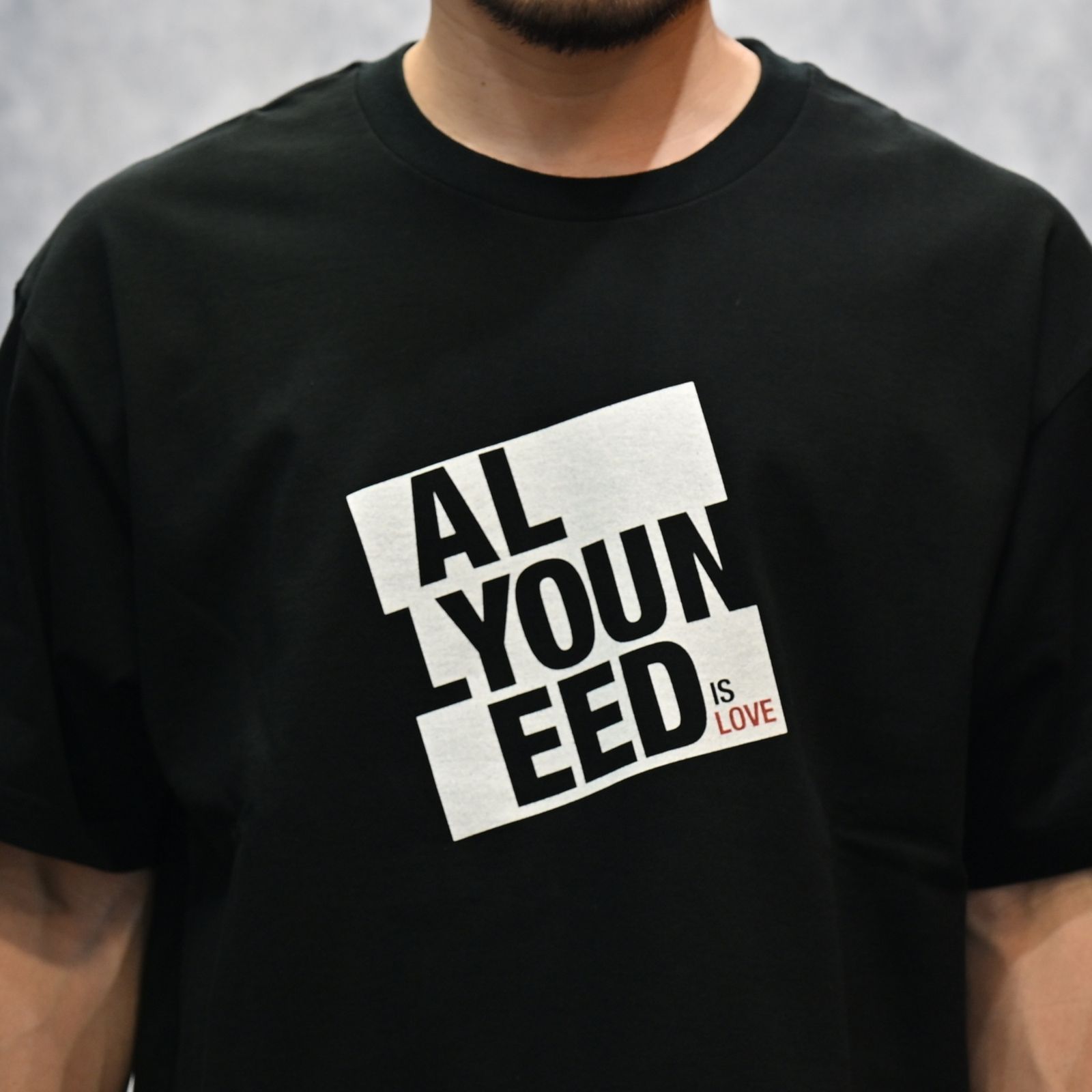 All You Need is Love Tee （BLK） ｜プリントTシャツ (ブラック)｜2604-4004