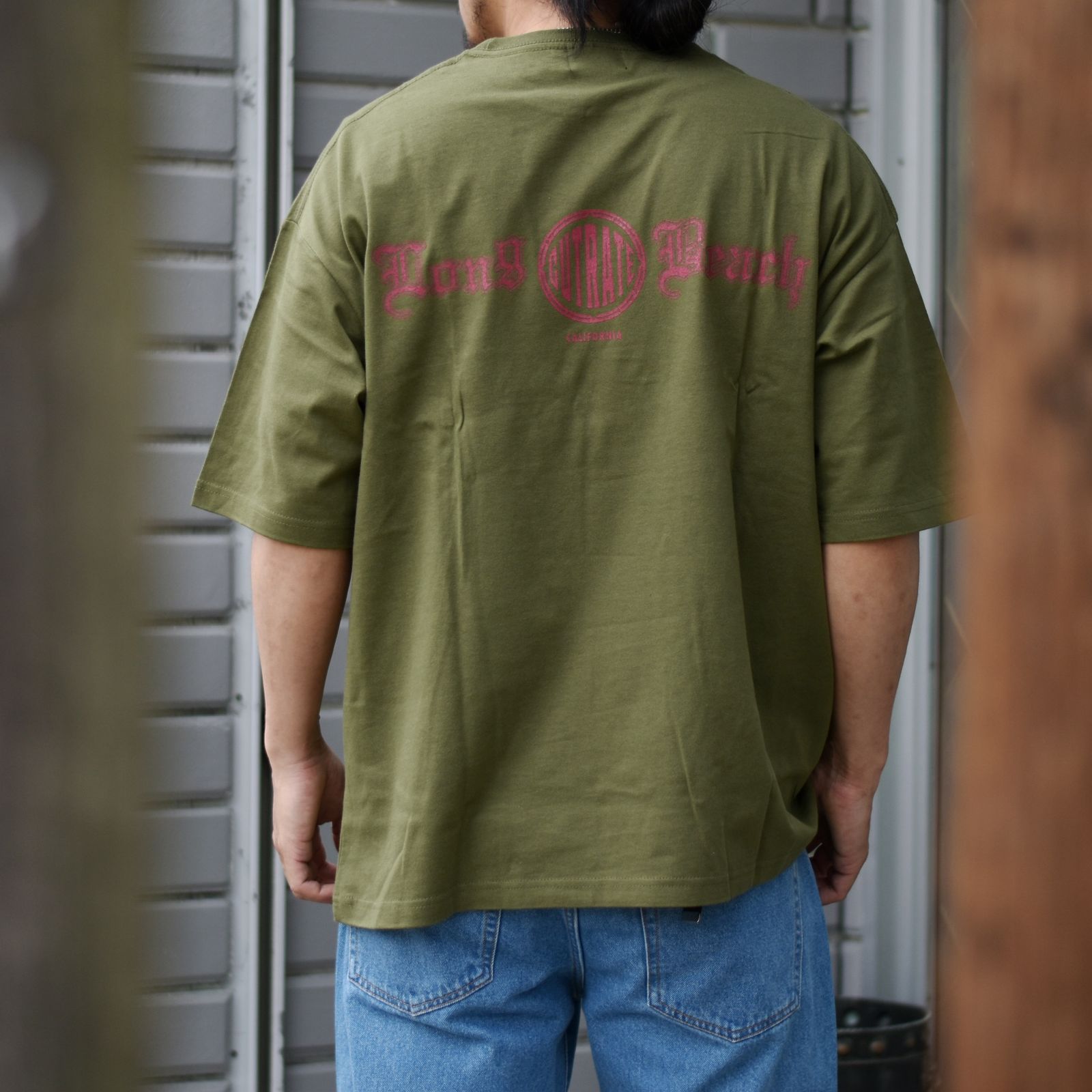 CUTRATE BEACH CITY CA DROPSHOULDER S/S -T-SHIRT (CITY GREEN)
