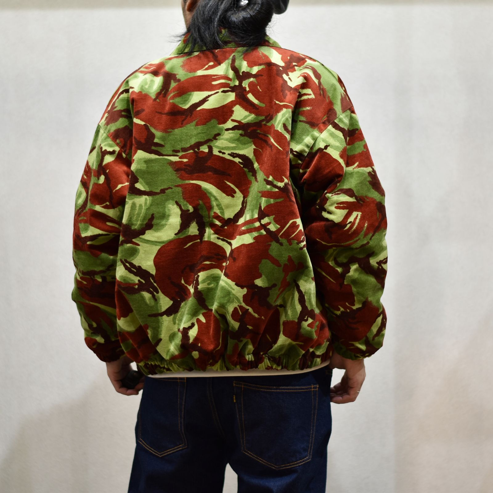 British camouflage pattern corduroy harrington jacket (Camo) / ブリティッシュ カモフラージュ コーデュロイ ハリントン ジャケット