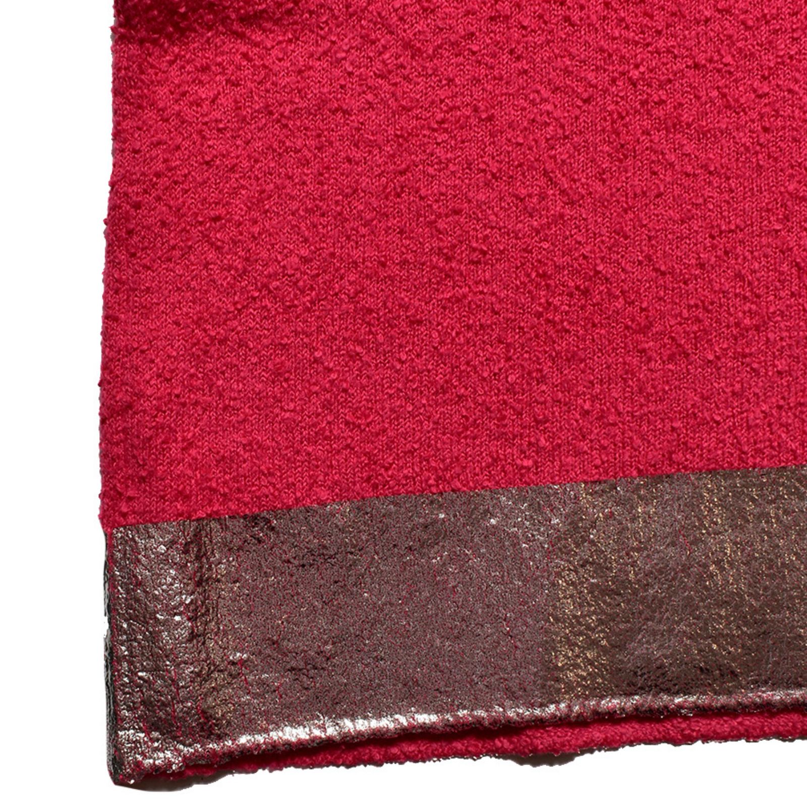 Foil Coating Grainy Cotton Knit Crewneck Pullover （PNK） / コットンニット プルオーバー （ピンク）