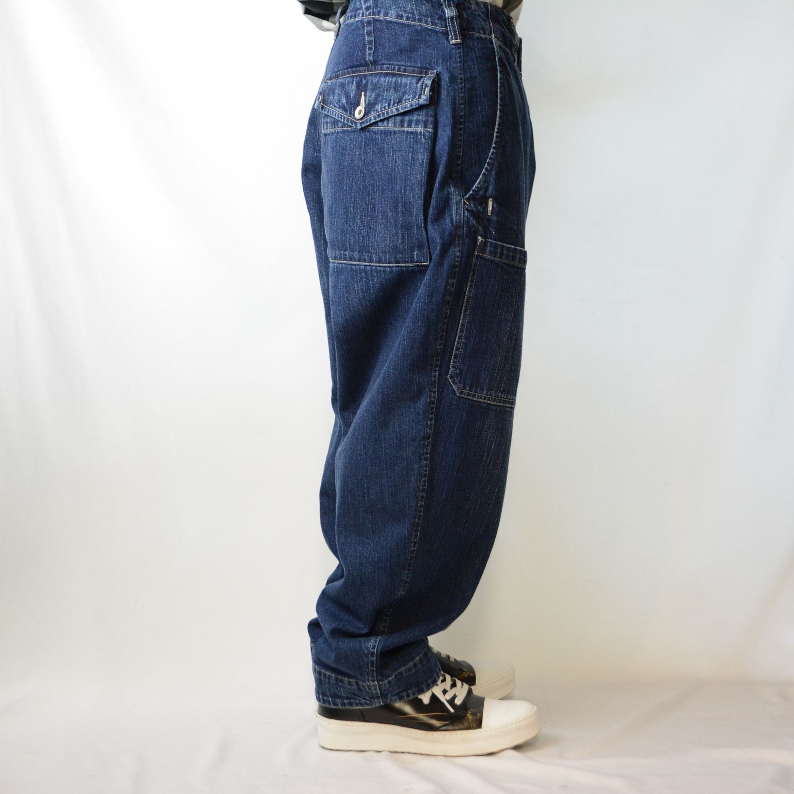 STEINBECK DENIM POCKET PANTS (INDIGO) - スタインベック デニム ポケットパンツ