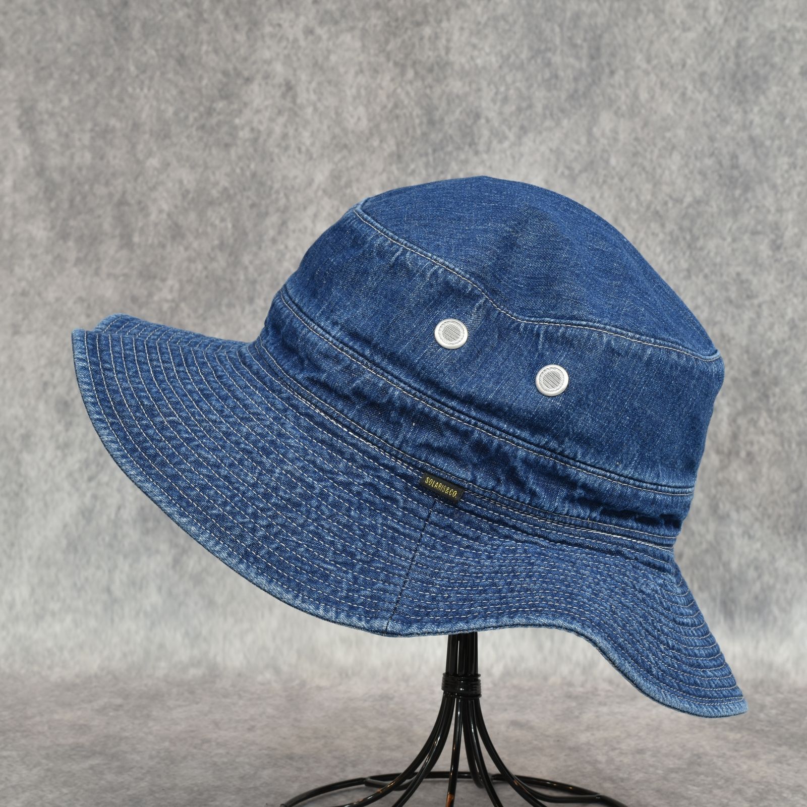 8oz Denim Jungle Hat "BARNES" (FADE WASH)｜ジャングルハット｜Y01007