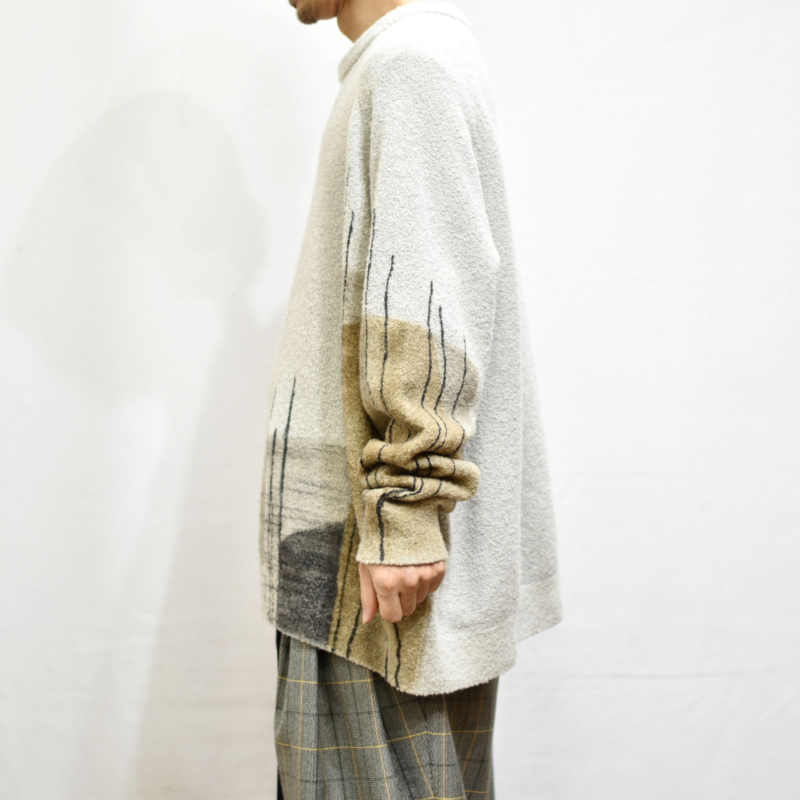 ラグランスリーブセーター / LB22AW-KN01-HP (BALM×LANDSCAPE)