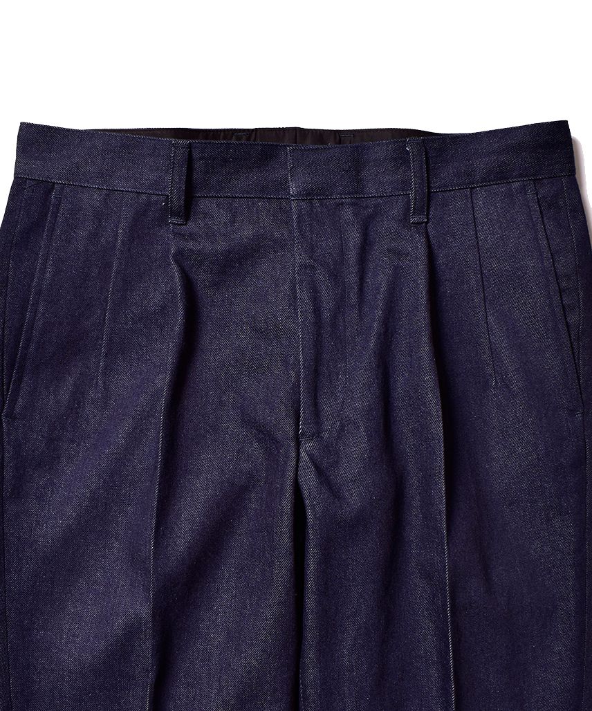 Washed Denim Slacks