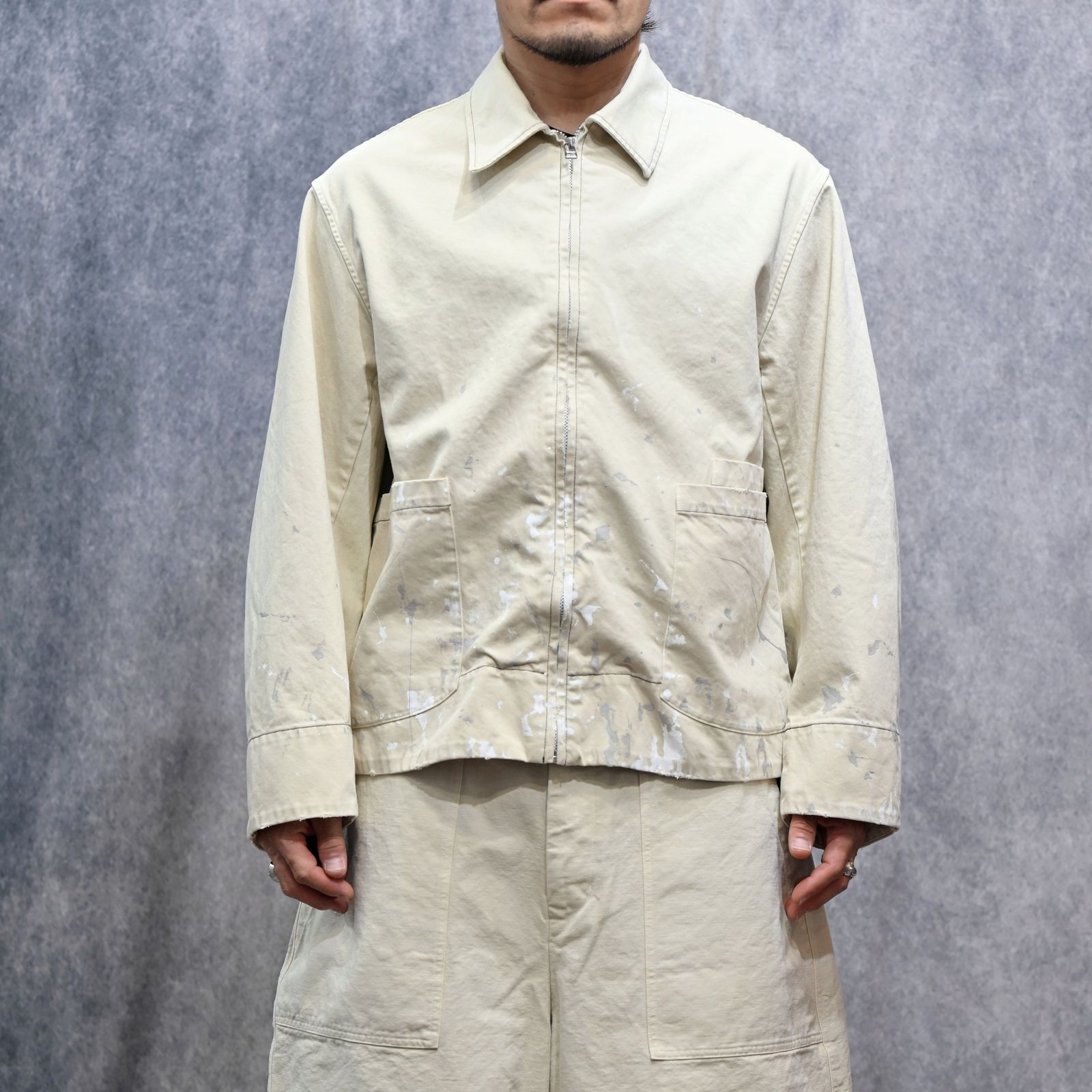 FULL ZIP CHINO BLOUSON (OFF WHITE / オフホワイト) チノブルゾン｜2601013