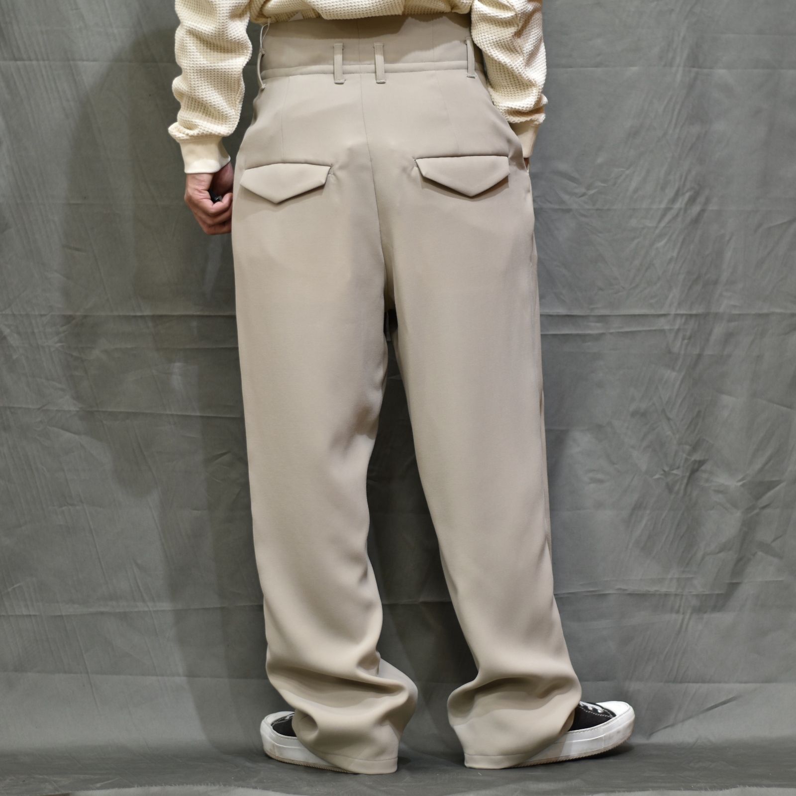 天然石ターコイズ LOW CLASSIC ハイウエストパンツ BELT PANTS