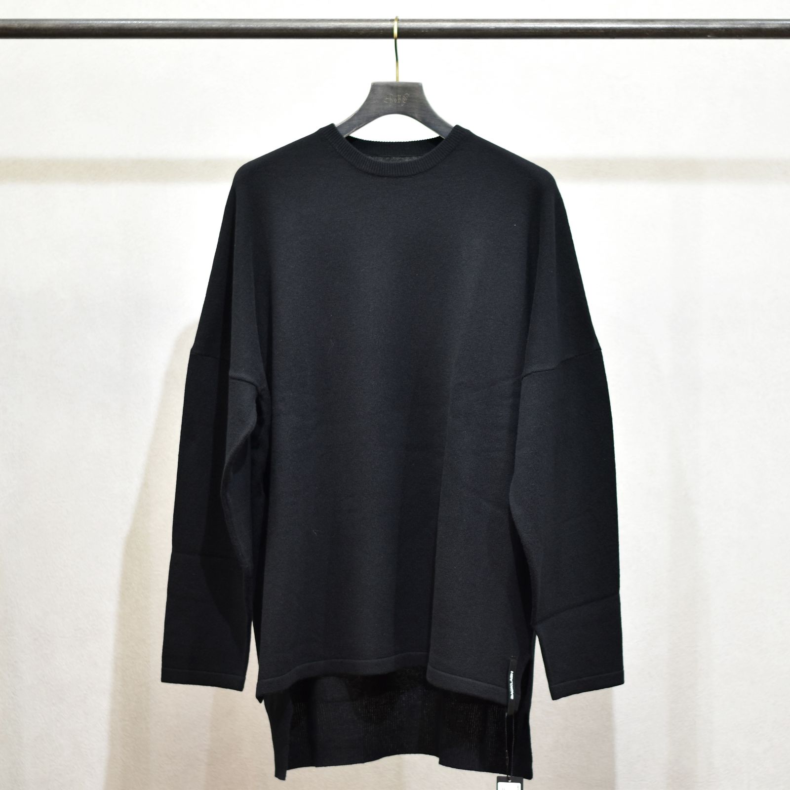 ウールカシミアニット クルーネック （BLACK）
