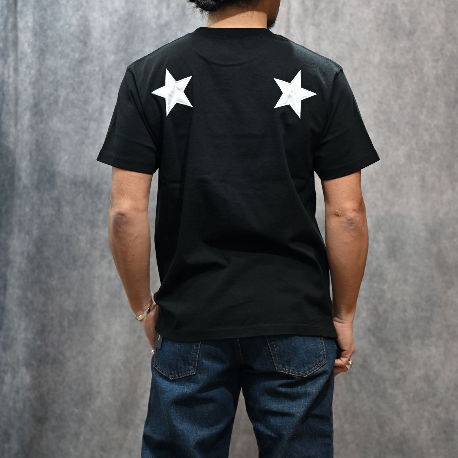 × M&M CUSTOM PERFORMANCE Star Embroidery Pocket Tee （BLK）｜× エムアンドエムカスタムパフォーマス 星刺繍 ポケットTシャツ｜MND-MM41