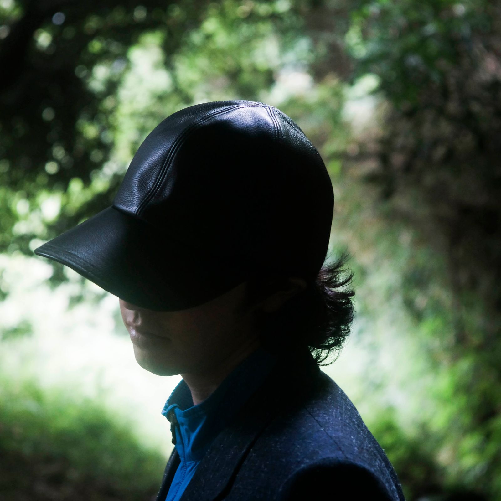 Steerhide Curved Visor Cap "LAPHROAIG" (BLACK) / ステアハイド キャップ