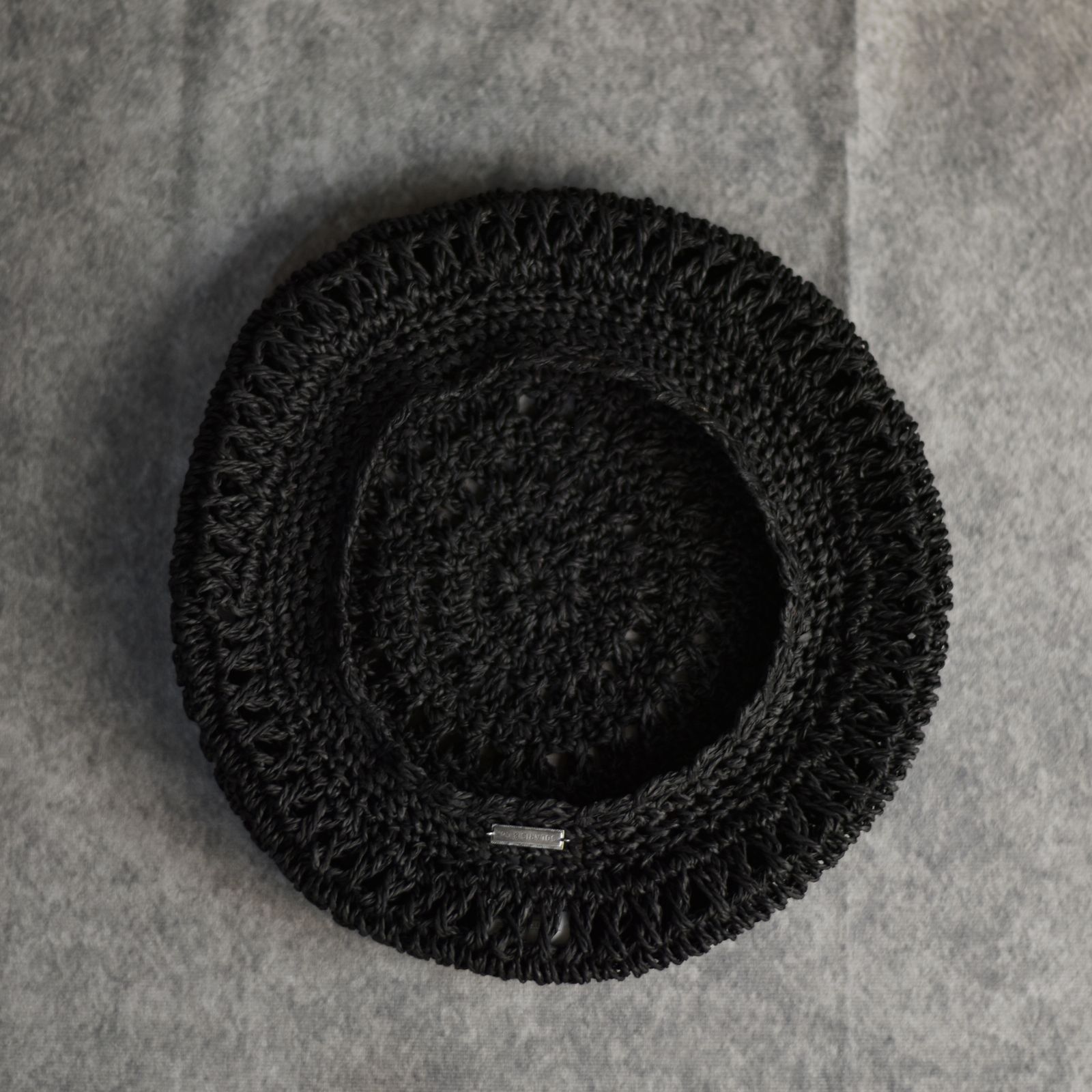 Paper Braid Beret "PARASELENE" (BLACK) / バスクベレー帽