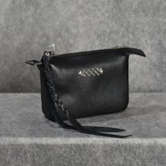STUDS LEATHER MULTI POUCH (BLACK) / スタッズ レザー マルチポーチ