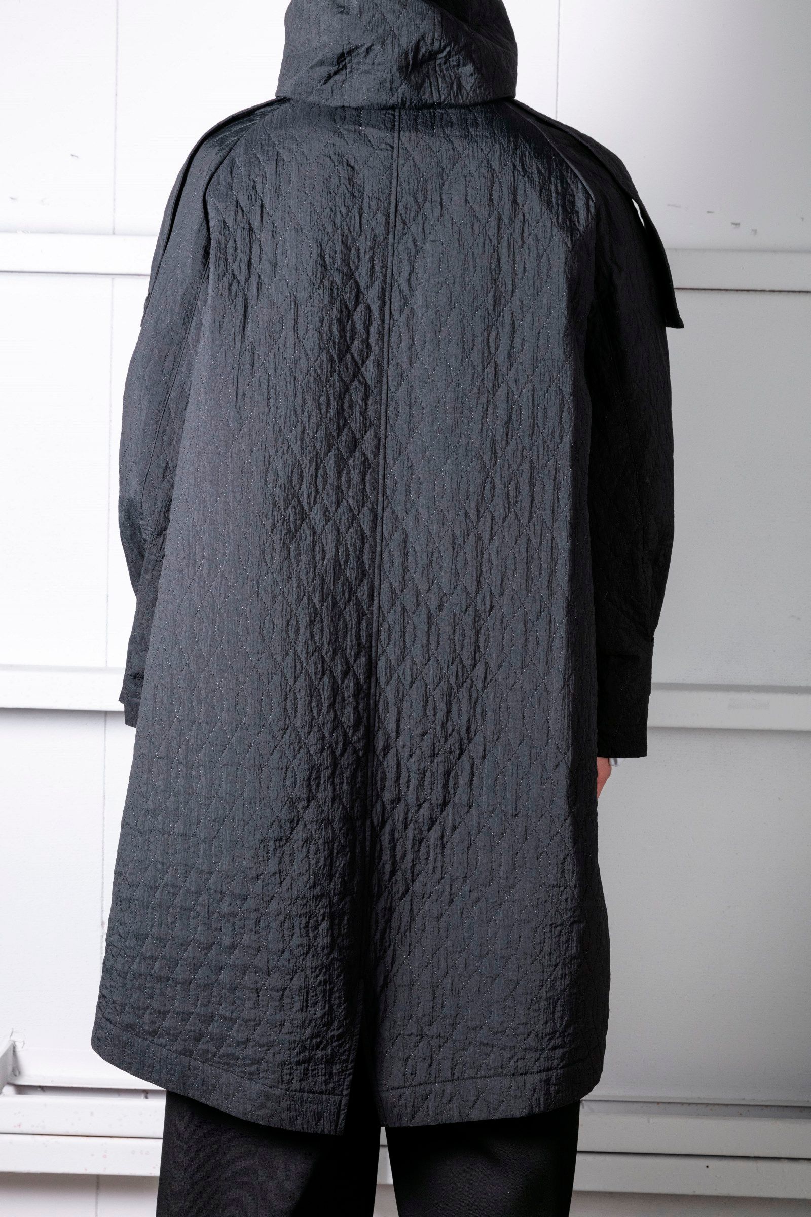 quilting field coat (BLACK) / キルティング フィールド コート