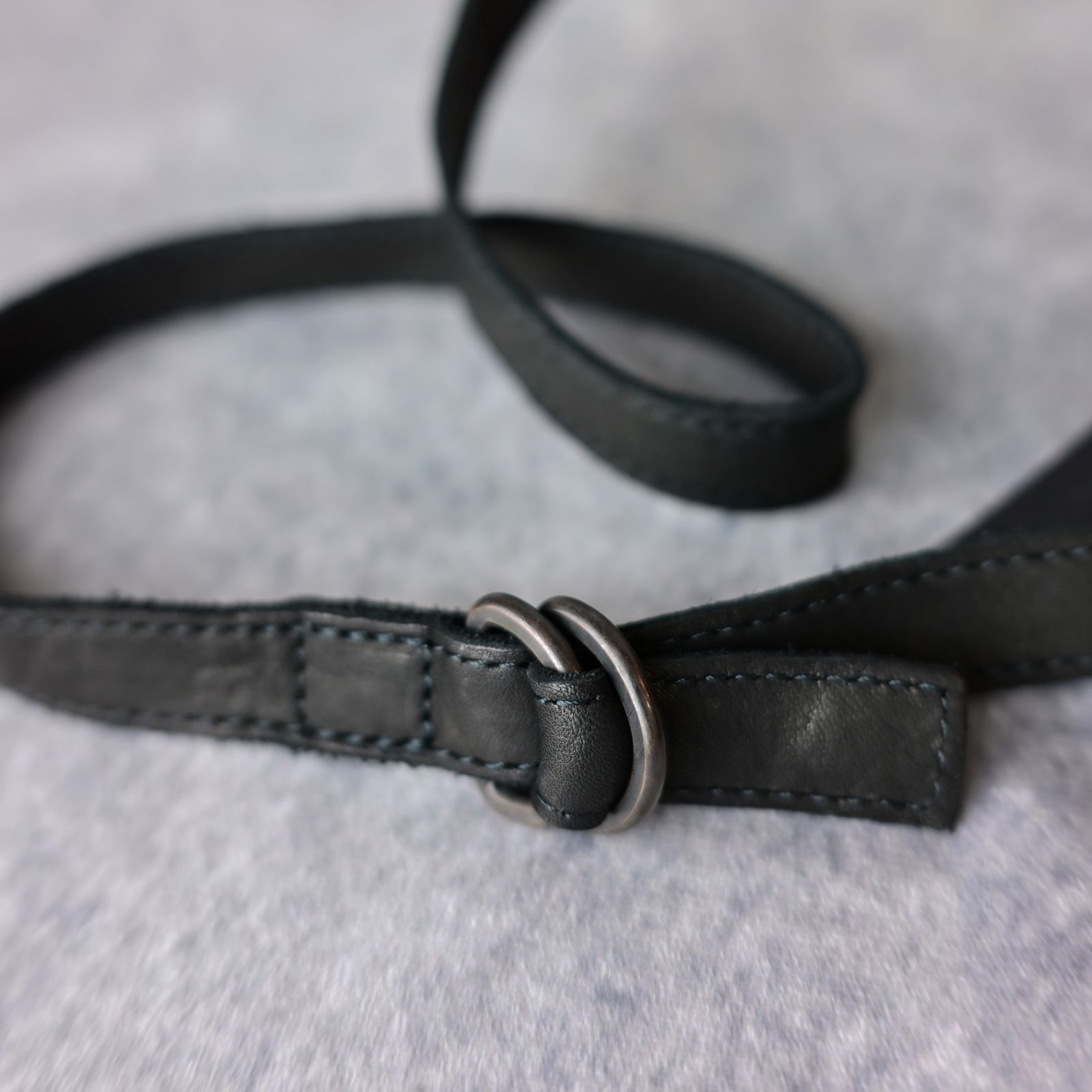 ジャパンダブルショルダー フルタンニン製品染め サコッシュ (BLACK / ブラック) 92-34