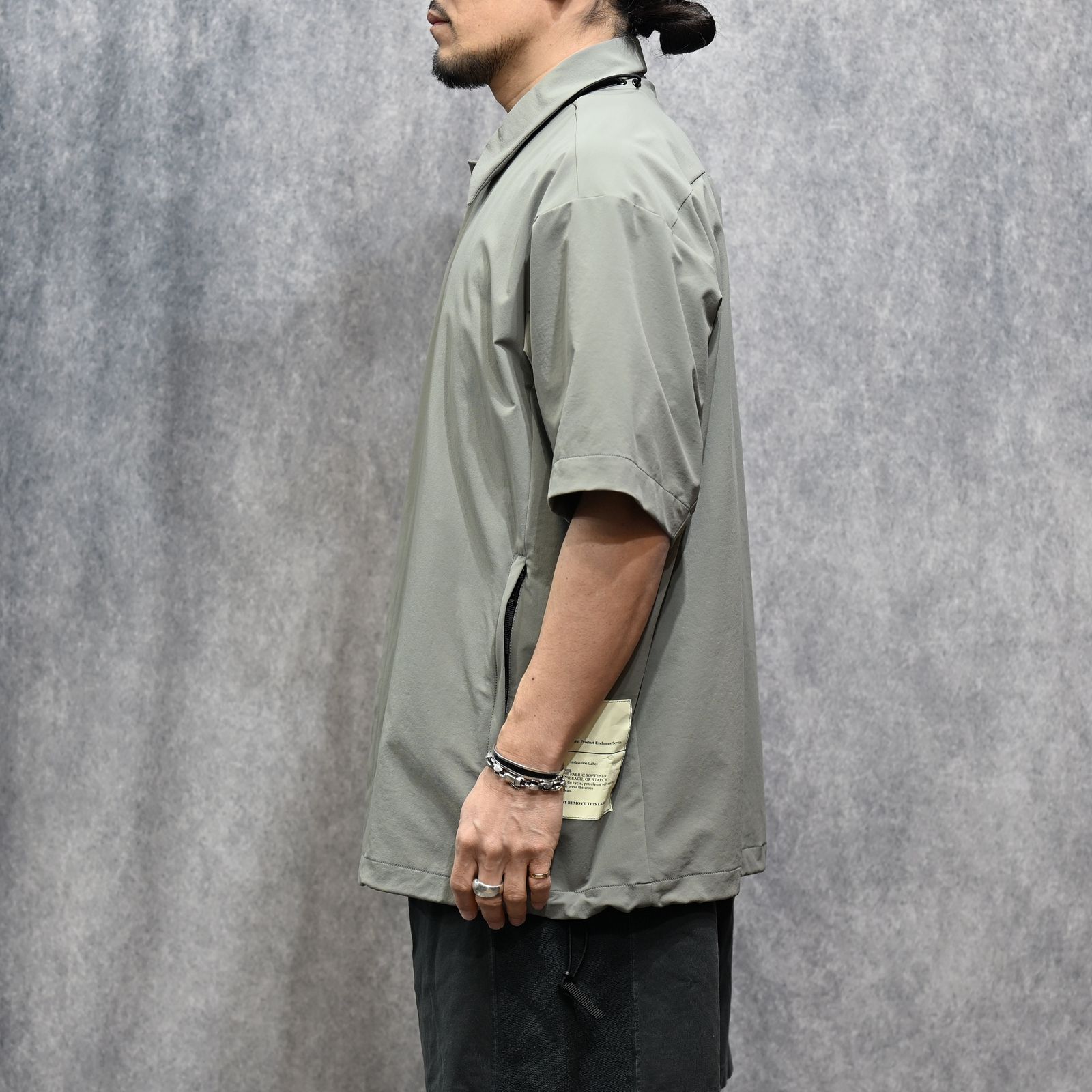 DRAWSTRING SHIRT （GRAY / グレー）｜半袖 シャツ｜9261-SH51-004
