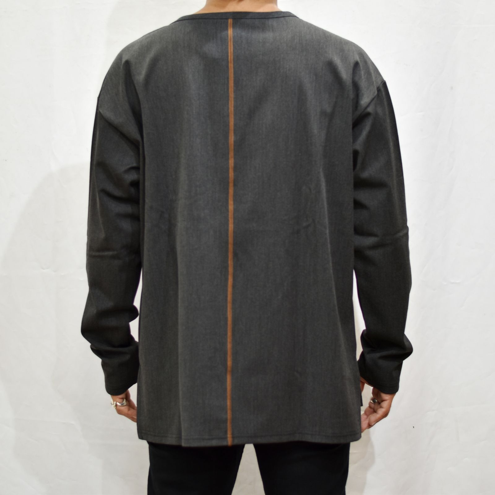 ポリエステルレーヨンアクリル ストレッチ ポケットカットソー （GRAY）