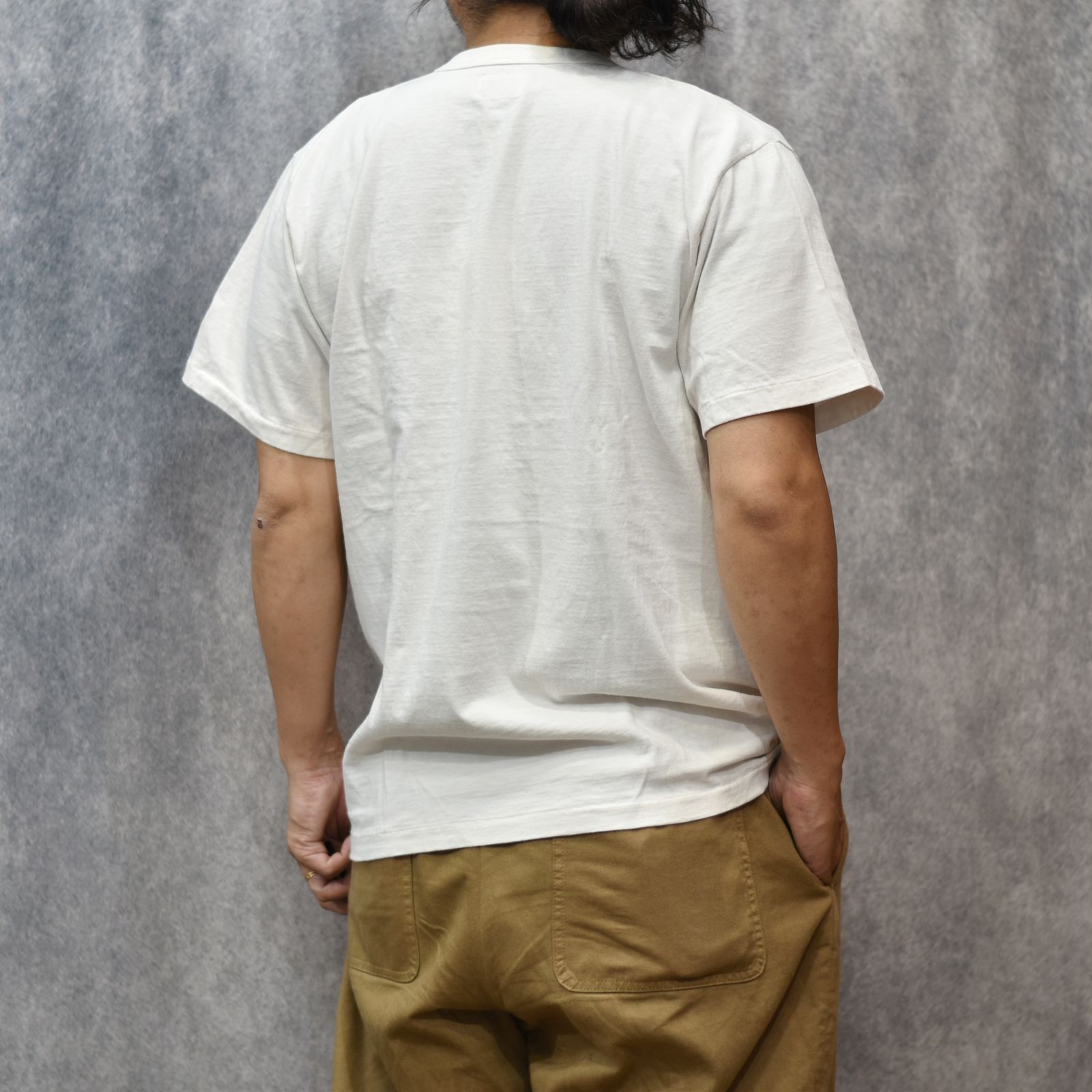 BINDER NECK EAGLE LOGO VINTAGE TEE ＜NATURALLY PAINT DESIGN＞ (WHITE) / プリントTシャツ