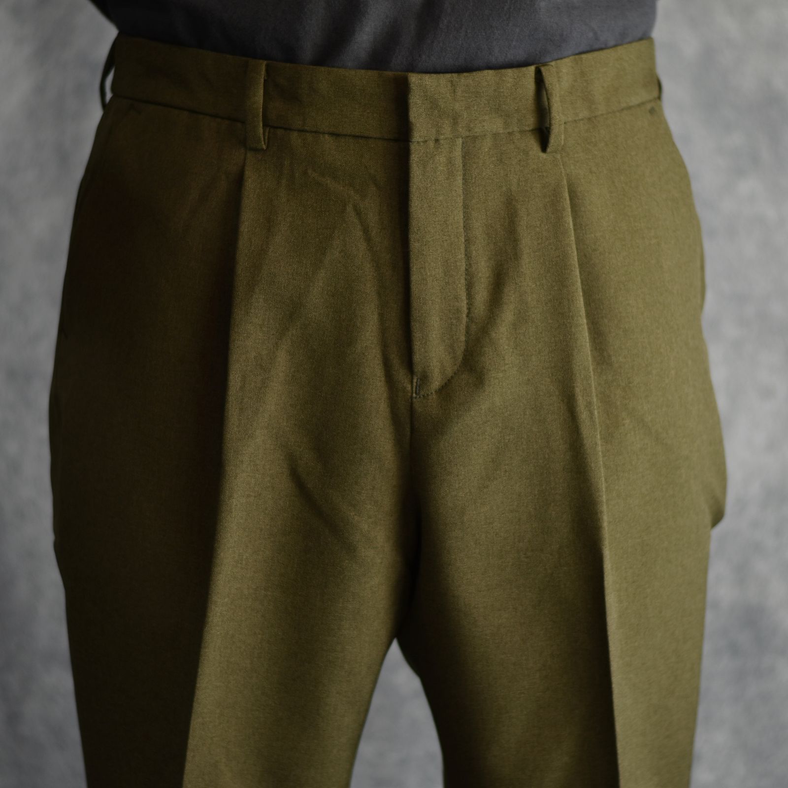 CALEE - Vintage type tropical cloth tapered easy slacks