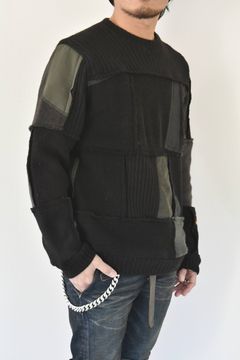 パッチワークリメイク ユーズドプルオーバーニット