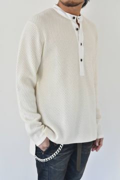 ウールカシミア ヘンリーネック