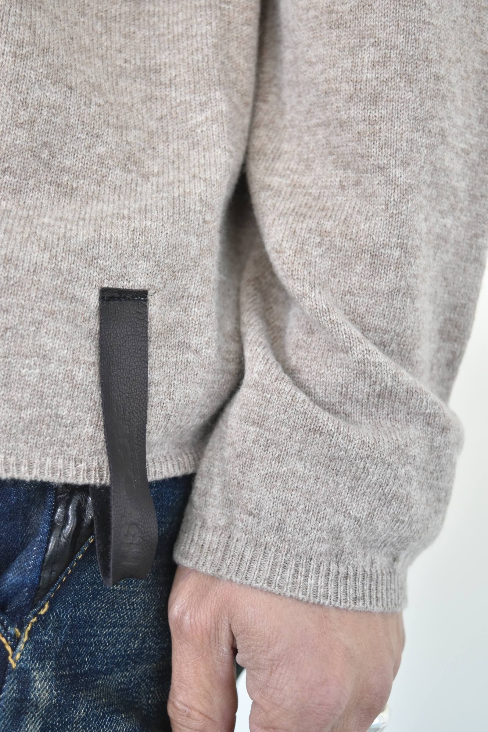 ウールカシミア サイドジップ プルオーバーニット