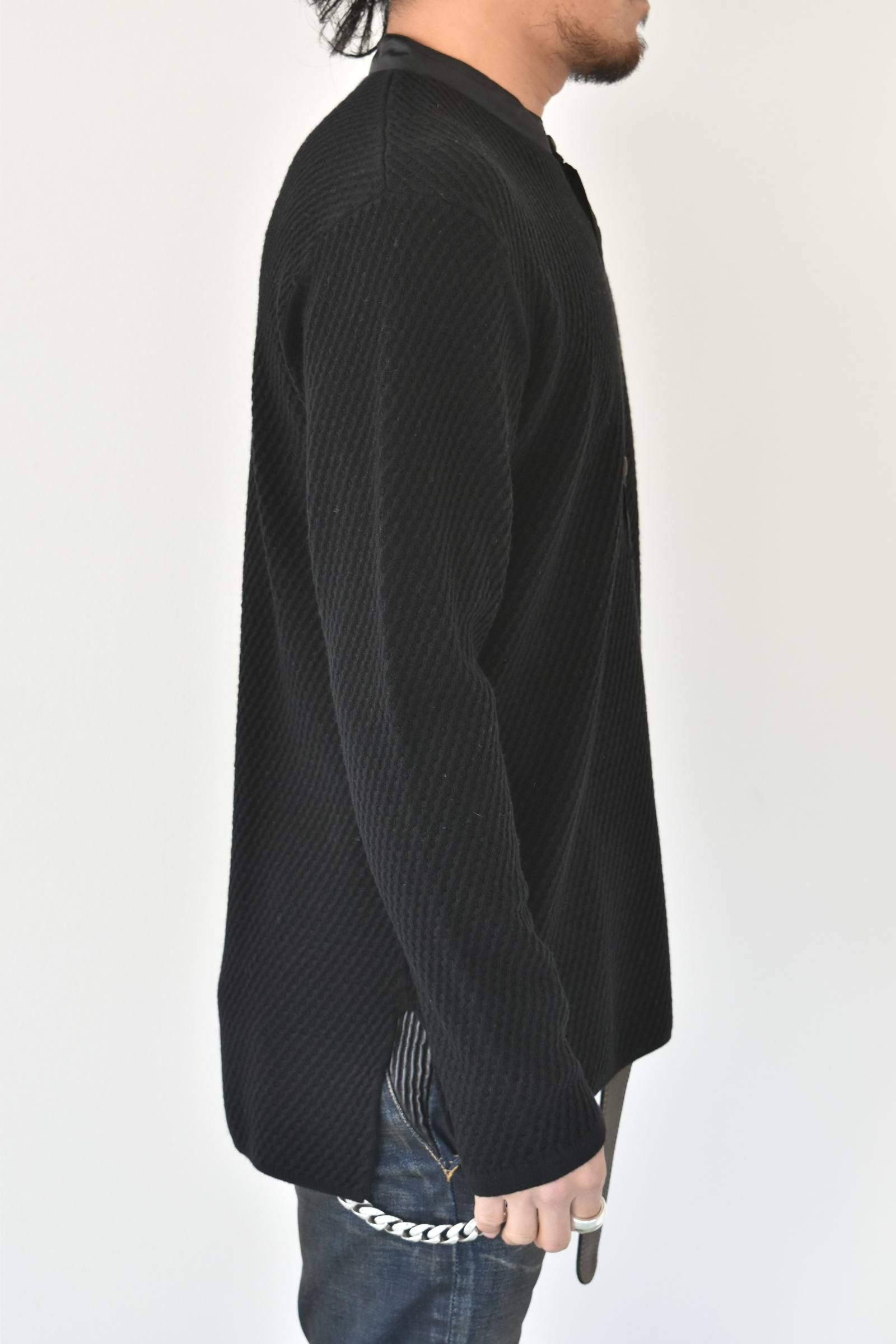 ウールカシミア ヘンリーネック