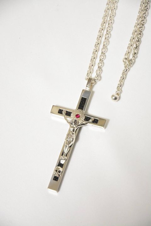 シルバー ロザリオネックレス