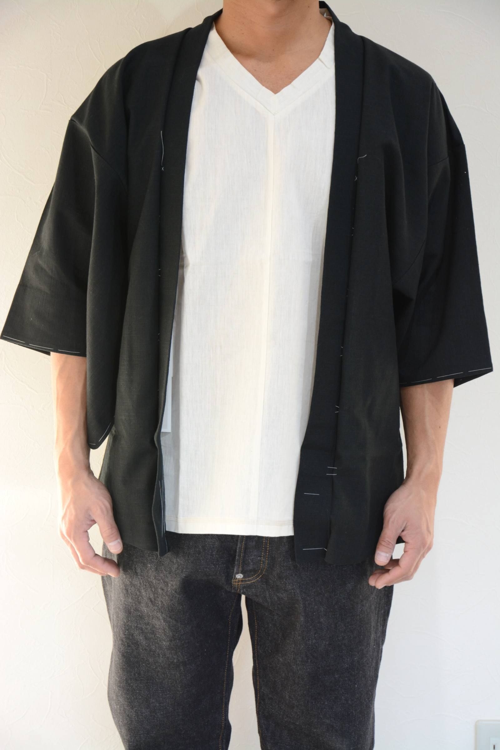 羽織-HAORI- 黒 単衣