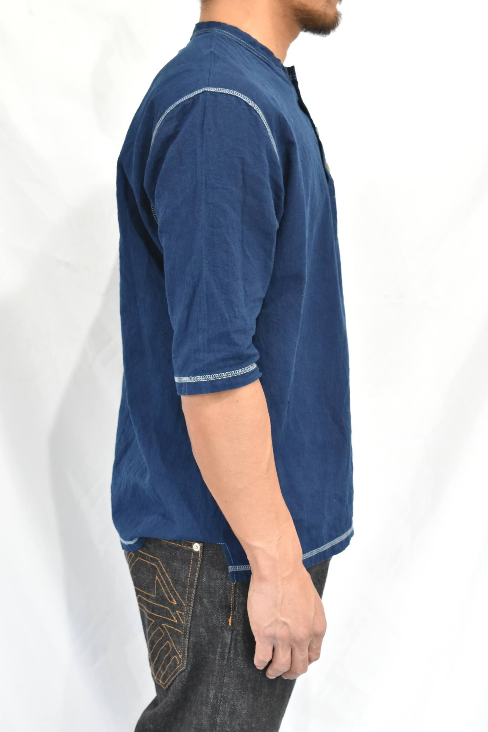 Henley Neck 冠衣 ”kaburi" 藍染