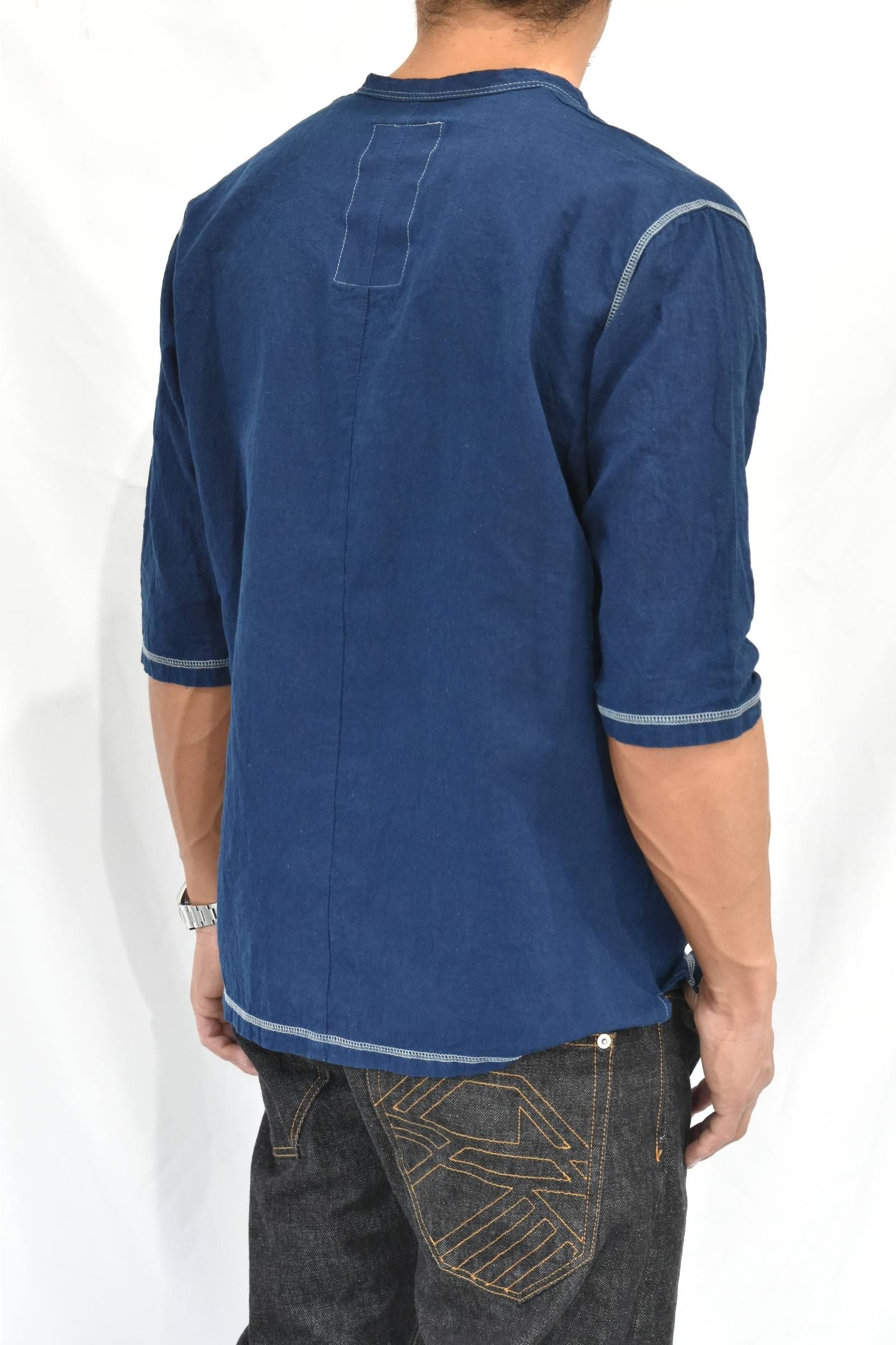 Henley Neck 冠衣 ”kaburi" 藍染