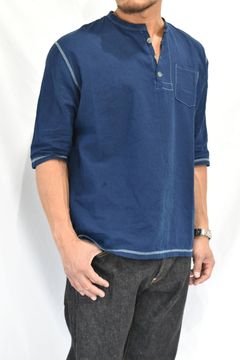 Henley Neck 冠衣 ”kaburi" 藍染