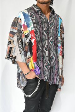 リメイク 総柄シャツ