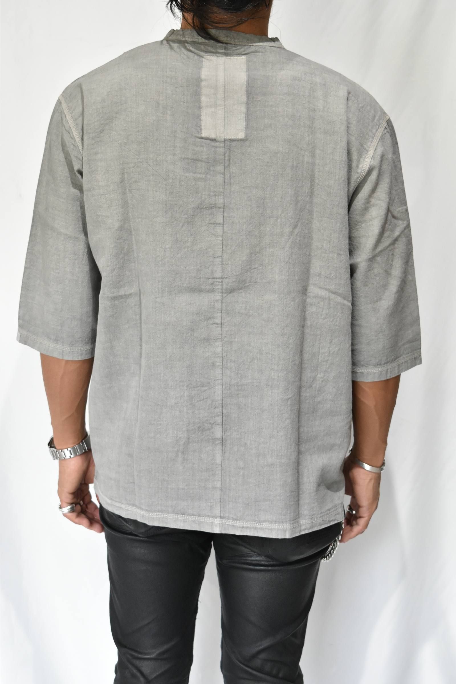 Henley Neck 冠衣 ”kaburi" 米炭製品染め