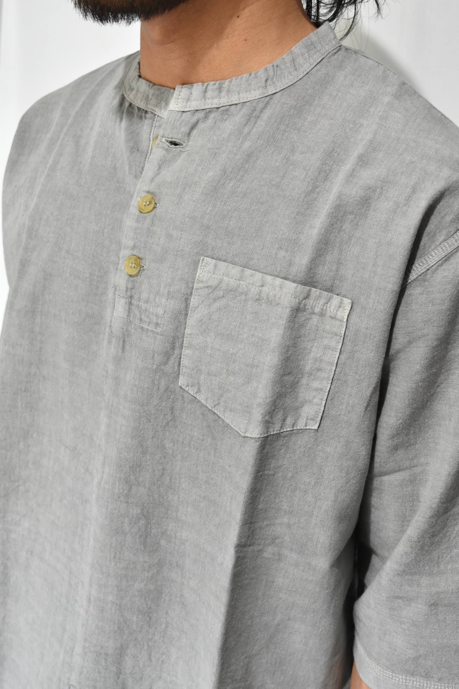 Henley Neck 冠衣 ”kaburi" 米炭製品染め