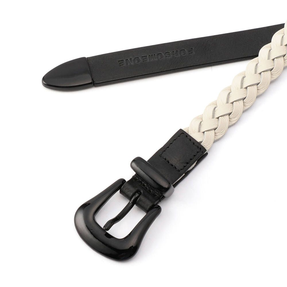FORSOMEONE - TWO FACE LONG BELT (BLACK) | chord online store
